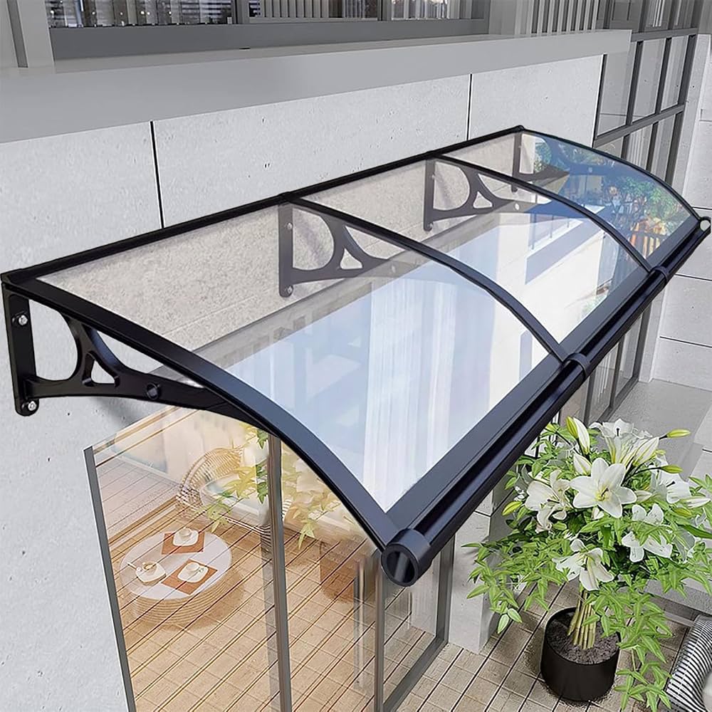 Amazon.co.jp: アルミブラケット付き屋根庇 雨よけ, 後付け